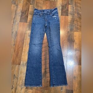 American Eagle Outfitters Women's Kick Boot Cut Jeans - Medium Blue Stretch
